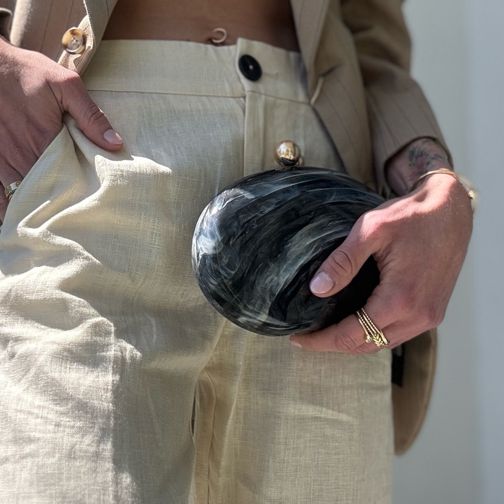 Acrylic marble evening/ wedding Clutch